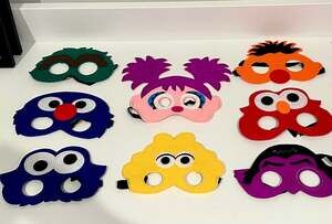 Felt Sesame Street Kids Masks - Elmo, Oscar, Cookie Monster and more!